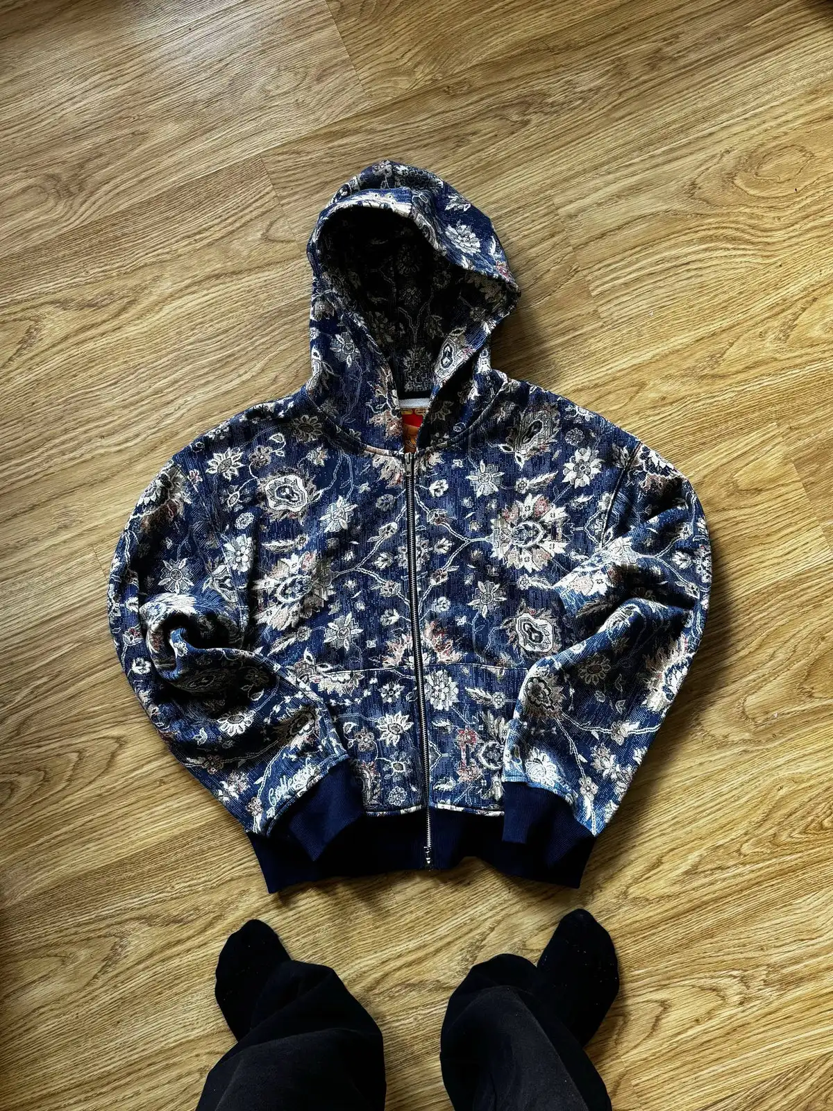 Bluza z kapturem Y2K z zamkiem oversize streetwear Fioletowy