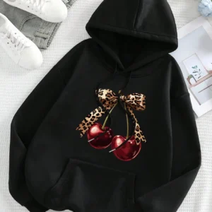 Damska bluza z kapturem plus size z motywem gwiazd i księżyca Beżowy