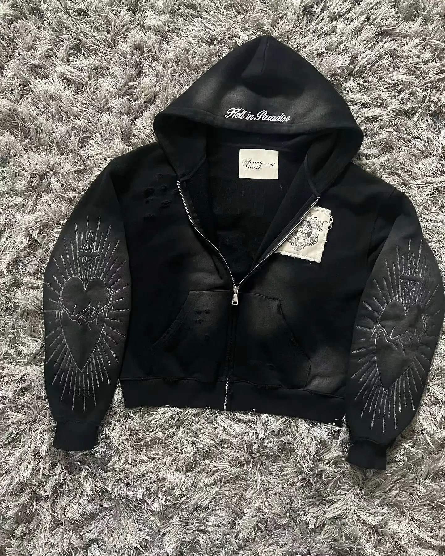 Bluza na zamek oversize Y2K streetwear damska Brązowy
