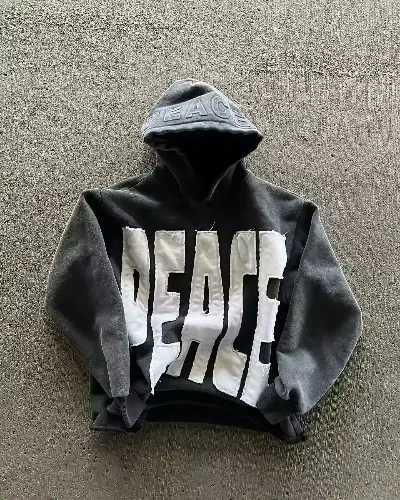 Bluza na zamek oversize Y2K streetwear damska Czarny