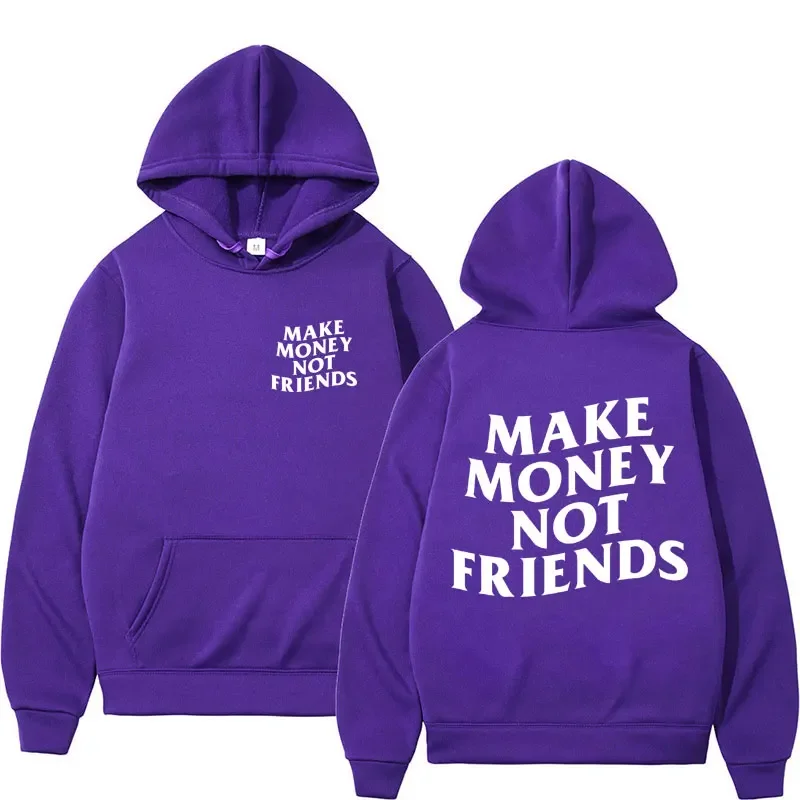 Bluza z napisem I Need Money oversize streetwear Brązowy