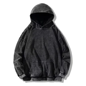 Bluza oversize vintage washed Y2K damska bawełniana Czarny