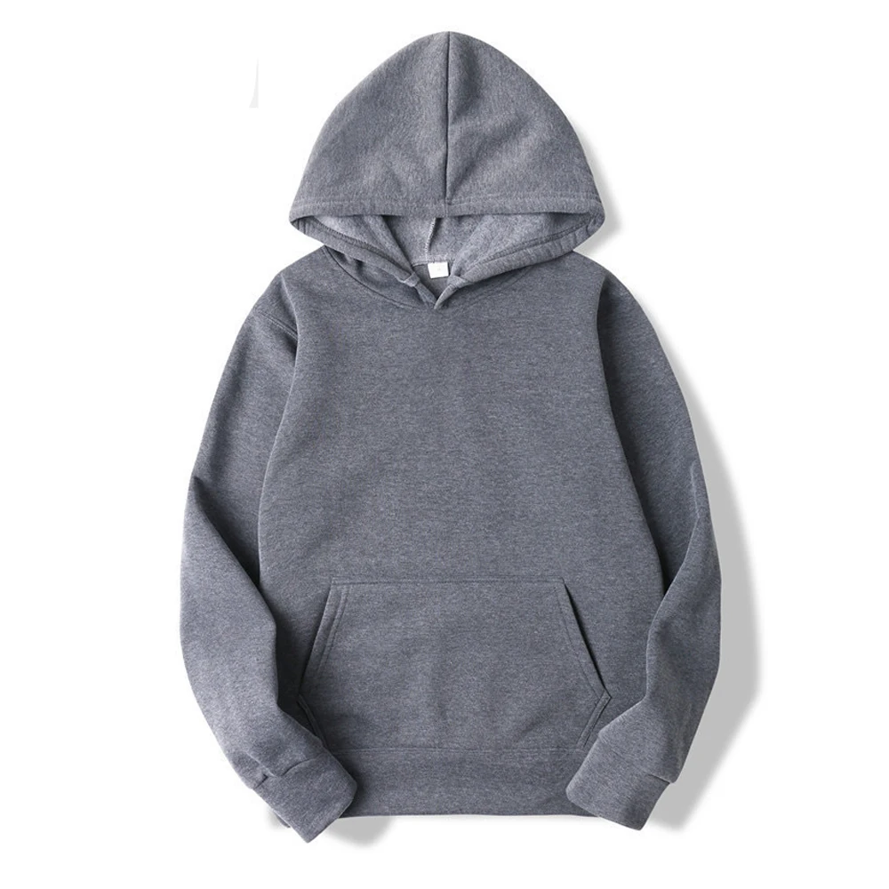 Bluza oversize z kapturem w jednolitym kolorze Ciemnoszary