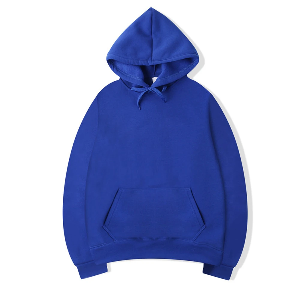 Bluza oversize z kapturem w jednolitym kolorze Niebieski