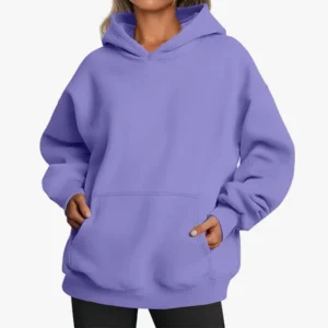 Bluza polarowa oversize damska na wiosnę i jesień Szary