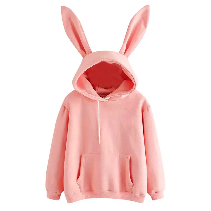 Bluza z kapturem Harajuku z motywem króliczka Kolor pistoletu
