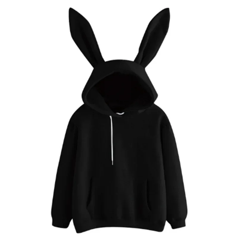 Bluza z kapturem Harajuku z motywem króliczka Owocowa zielona