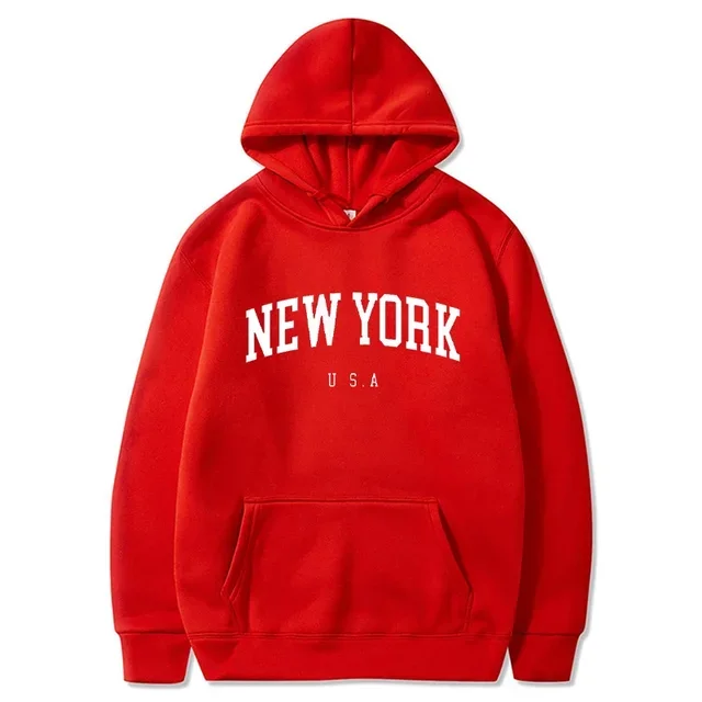 Bluza z kapturem Nowy Jork oversize damska Zielony