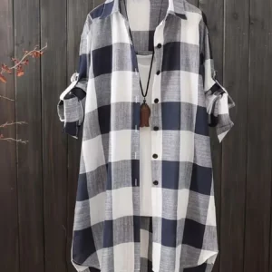 Bluzka damska w paski plus size w stylu koreańskim Srebrny #