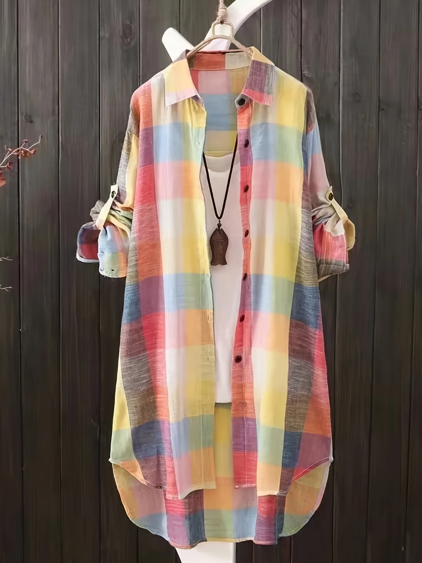 Bluzka damska w paski plus size w stylu koreańskim świecący żółty