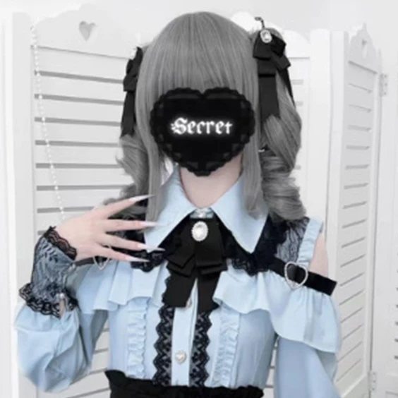 Bluzka Jirai Kei z koszulą JK - słodki styl Lolita Y2K Szary