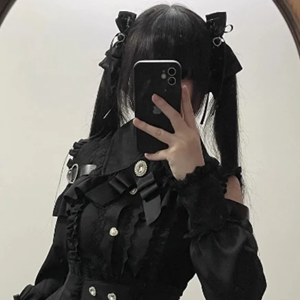 Bluzka Jirai Kei z koszulą JK - słodki styl Lolita Y2K Złoto