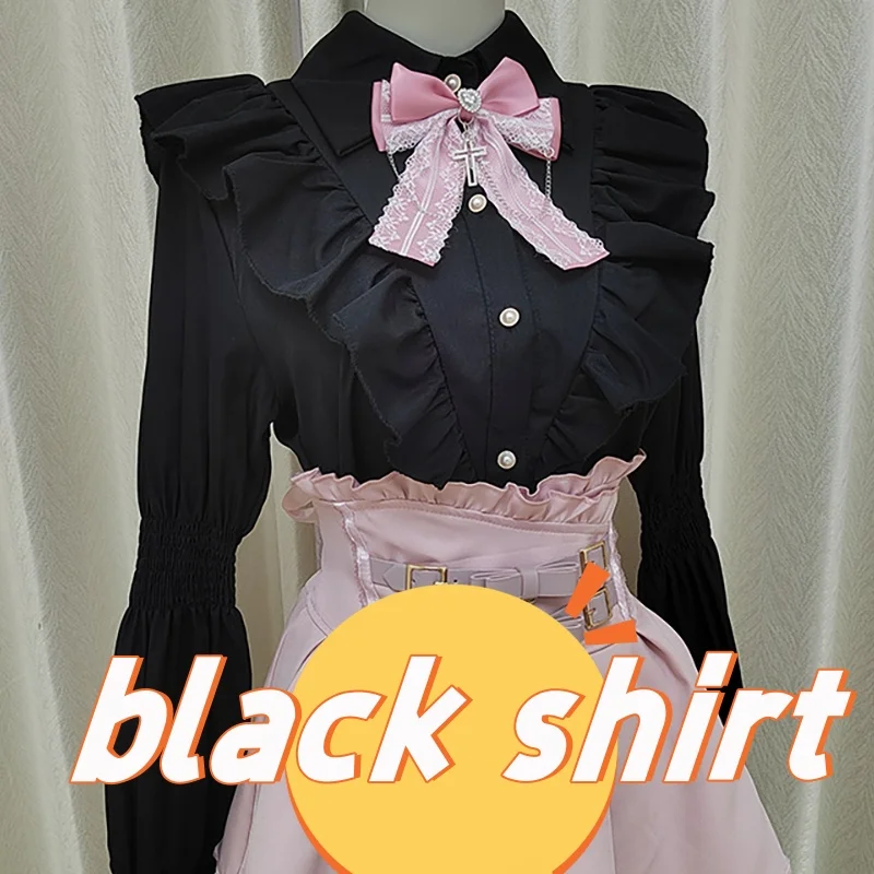 Bluzka Kawaii Lolita z długim rękawem w stylu japońskim Fioletowy