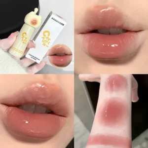 Błyszczyk kot lustrzany - nawilżający koreański tint do ust Błękitny
