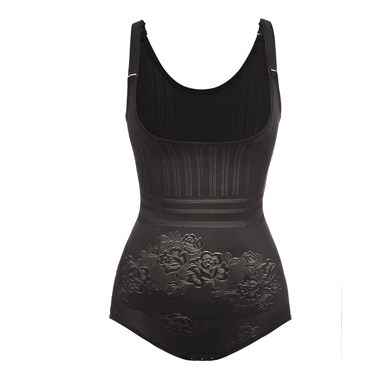 Body modelujące brzuch i talię z gorsetem i stringami shapewear Niebieski