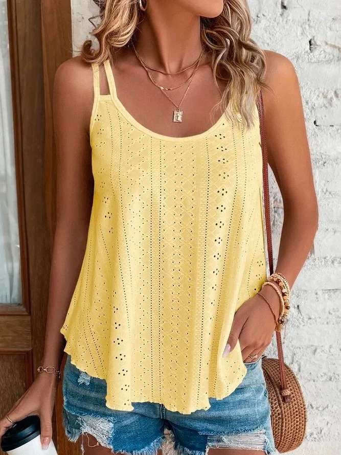 Boho koszulka bez rękawów z wycięciem plus size do 5XL Armijna zieleń