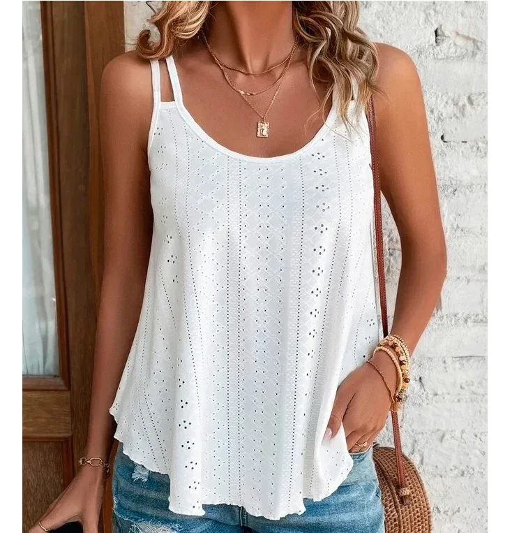Boho koszulka bez rękawów z wycięciem plus size do 5XL Kolor czerwonego wina