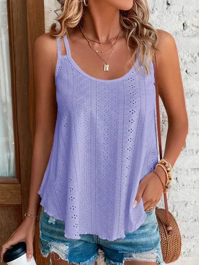 Boho koszulka bez rękawów z wycięciem plus size do 5XL Zielony