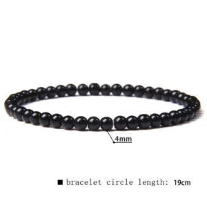 Bransoletka z kamieni naturalnych 4 mm na gumce Wielo