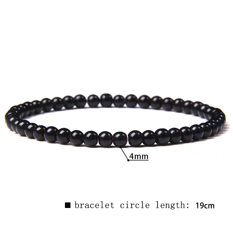 Bransoletka z kamieni naturalnych 4 mm na gumce Wielo