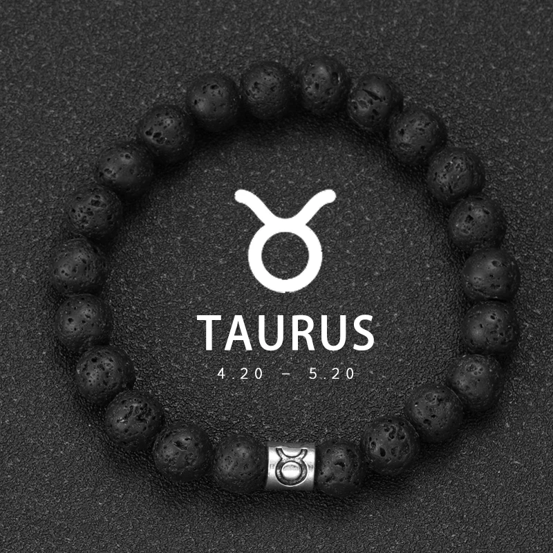 Bransoletka z naturalnych kamieni ze znakami zodiaku Armijna zieleń