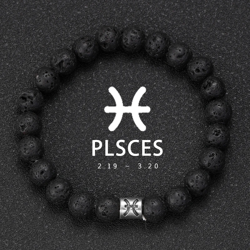 Bransoletka z naturalnych kamieni ze znakami zodiaku Kolor wielbłądzie