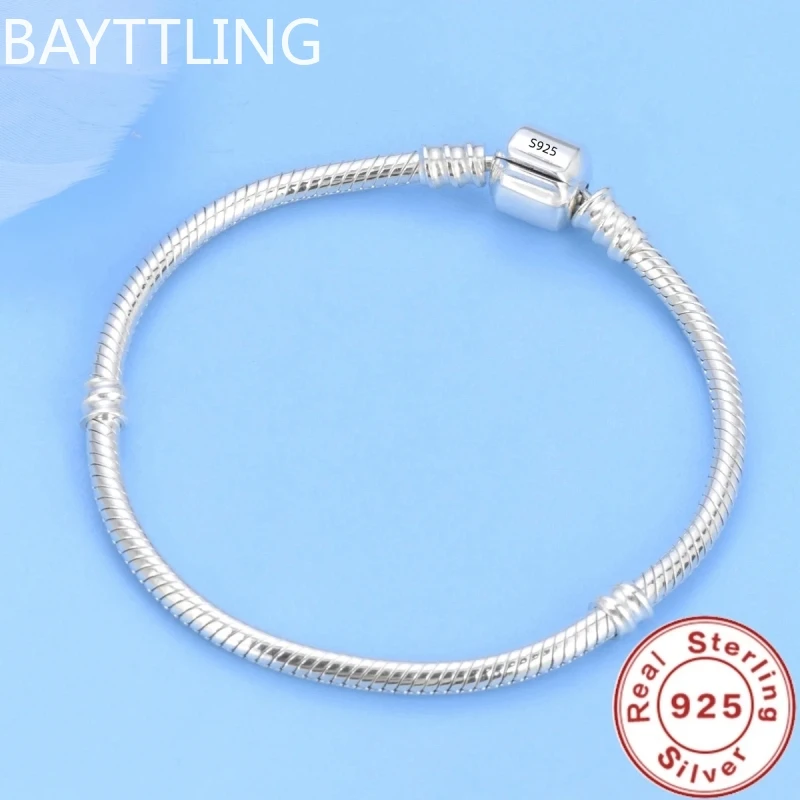Bransoletka srebrna na charmsy 925 – snake chain do DIY zawieszek