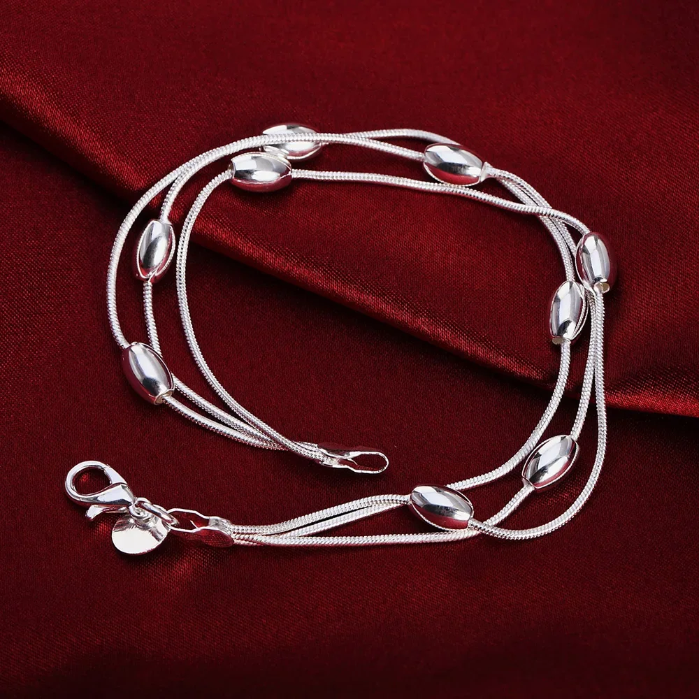 Bransoletka srebrna skręcona lina 925 – 4 mm twist rope Szampan