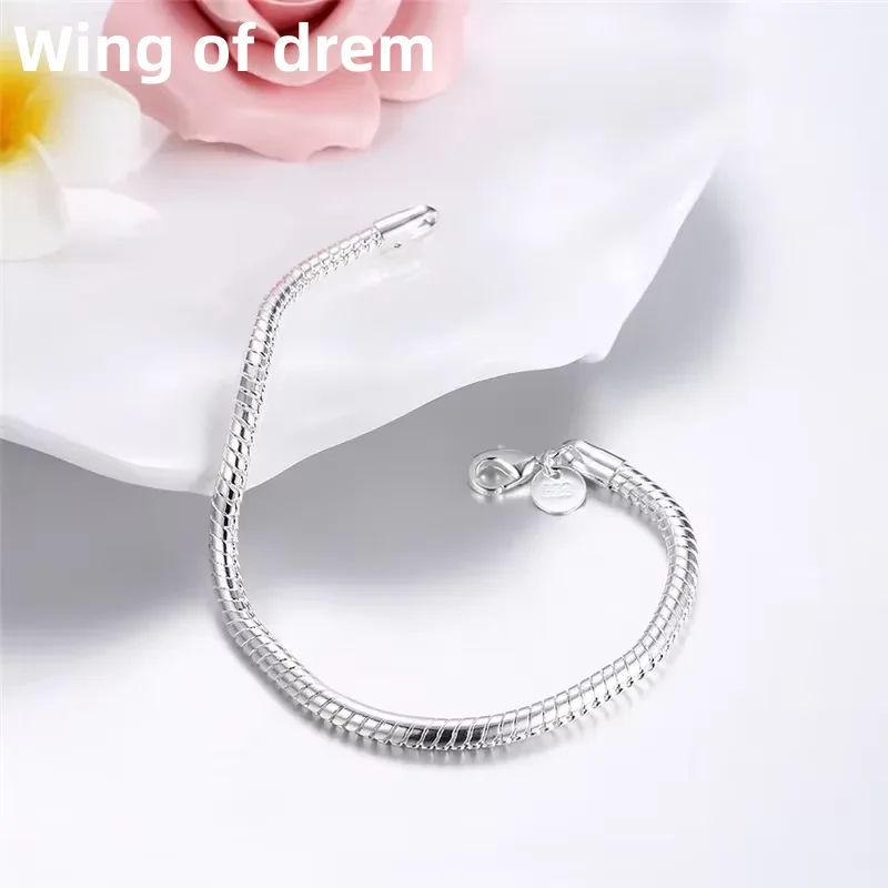 Bransoletka wężowa srebrna 925 – 3 mm łańcuszek bazowy, elegancja w czystej formie