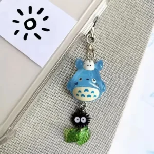 Breloczek Totoro Soot Sprite - zawieszka do telefonu i torebki Biały