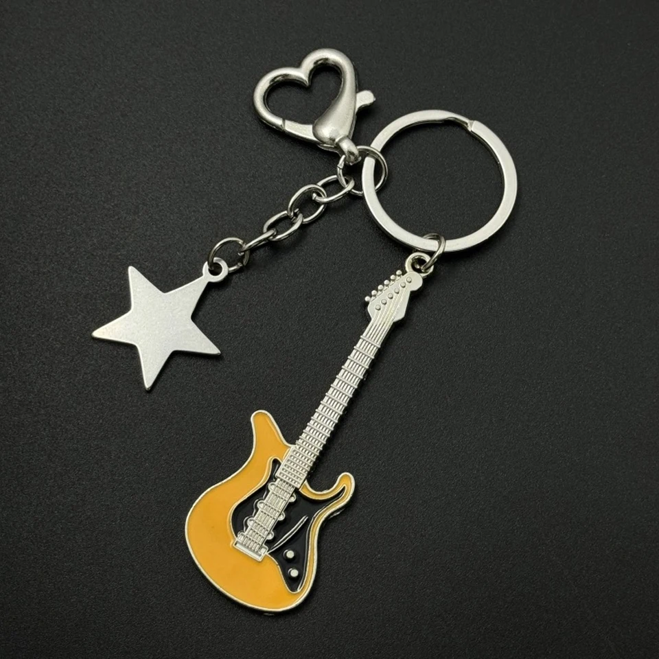 Brelok Y2K gitara i serce Szary