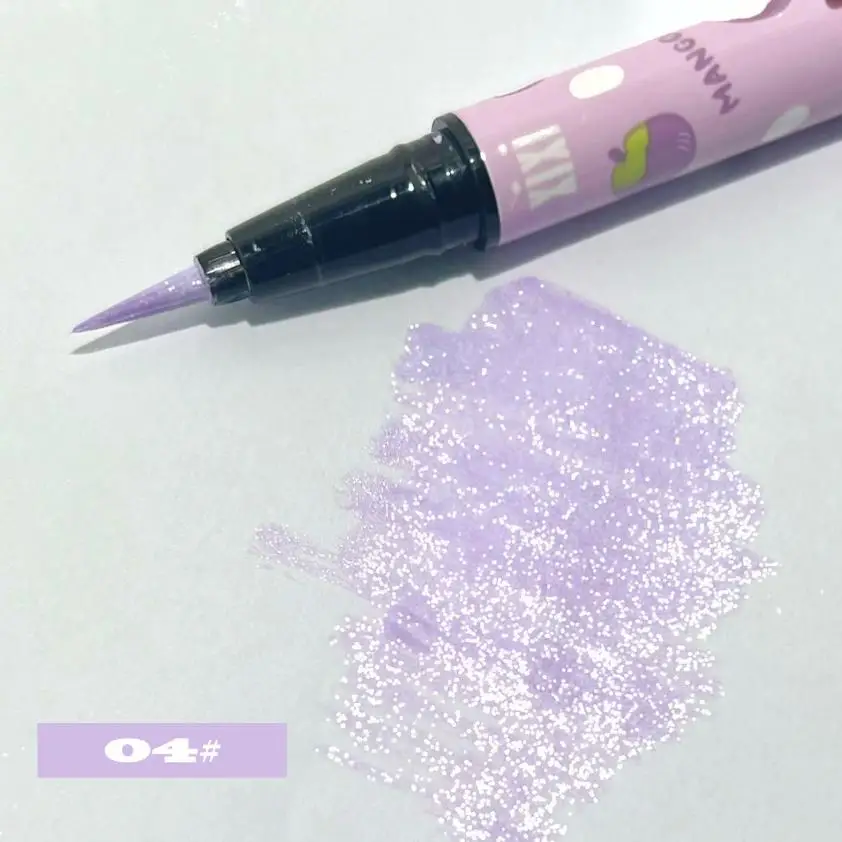 Brokatowy eyeliner glitter Galaxy niebieski holograficzny Jasnozielony