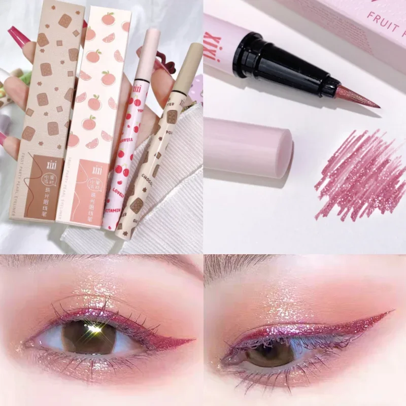 Brokatowy eyeliner glitter Galaxy niebieski holograficzny Pomarańczowy