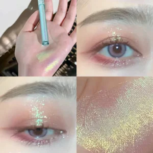 Brokatowy rozświetlacz w płynie multichrome shimmer cień do powiek Czekolada