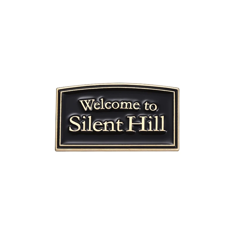Broszka emaliowana Silent Hill — punk akcesoria na plecak Kolor jasnożółtego złota