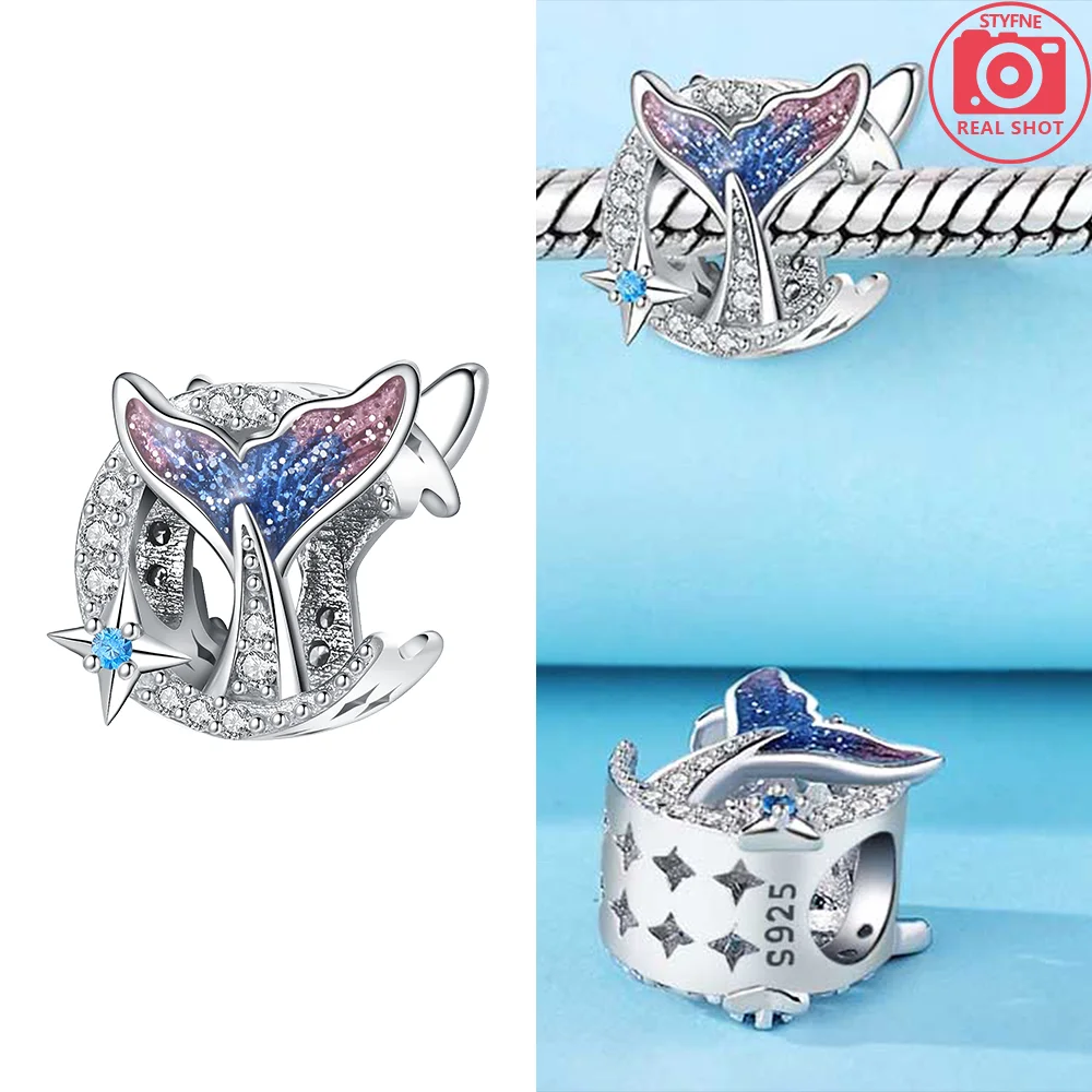 Charms bransoletka 925 srebro żółw krab Fortune Cat koraliki Jasna miedź czerwona