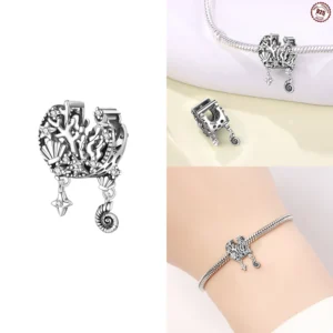 Charms bransoletka 925 srebro żółw krab Fortune Cat koraliki Kawałki czerwieni