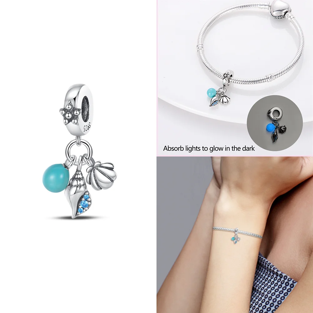 Charms bransoletka 925 srebro żółw krab Fortune Cat koraliki Kolor wielbłądzie