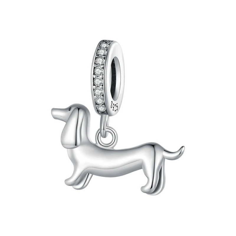 Charms kociak 925 srebro do bransoletki DIY Bamoer Czarny