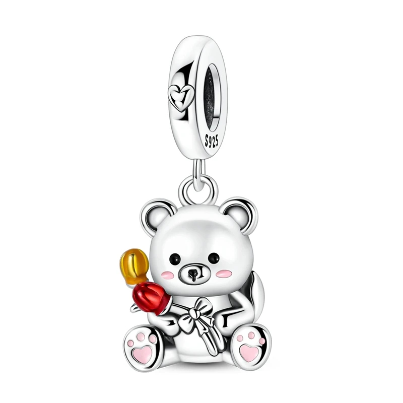 Charms zawieszki ze srebra 925 słonecznik gwiazda księżyc kot Czarny