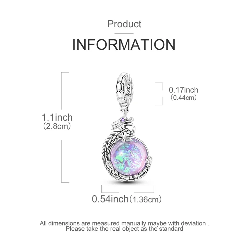 Charms do bransoletek ze srebra 925 – zawieszki wróżka, kot, sowa Brązowy