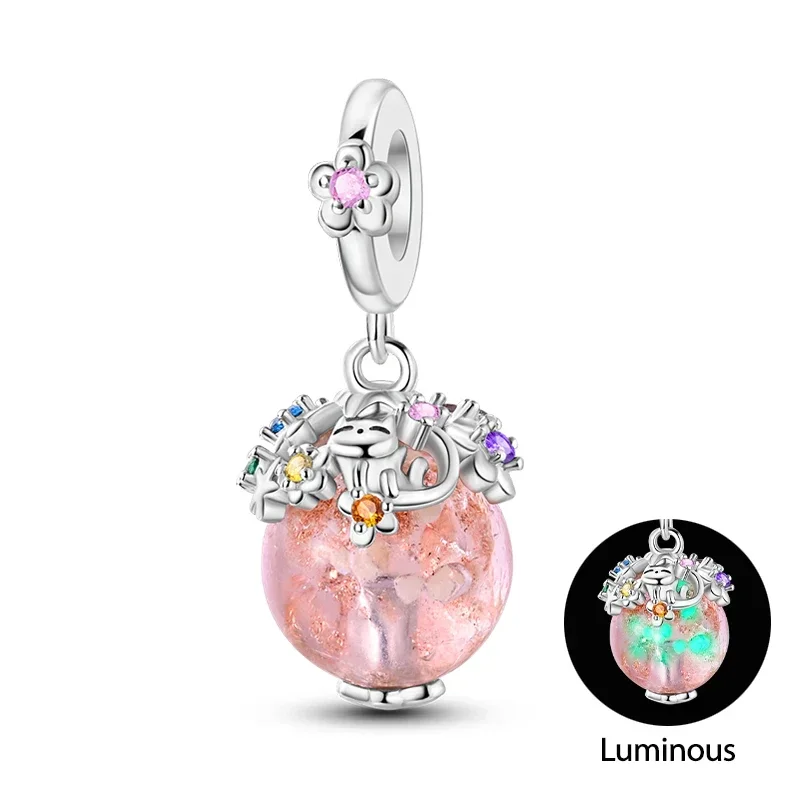 Charms do bransoletek ze srebra 925 – zawieszki wróżka, kot, sowa Karmel