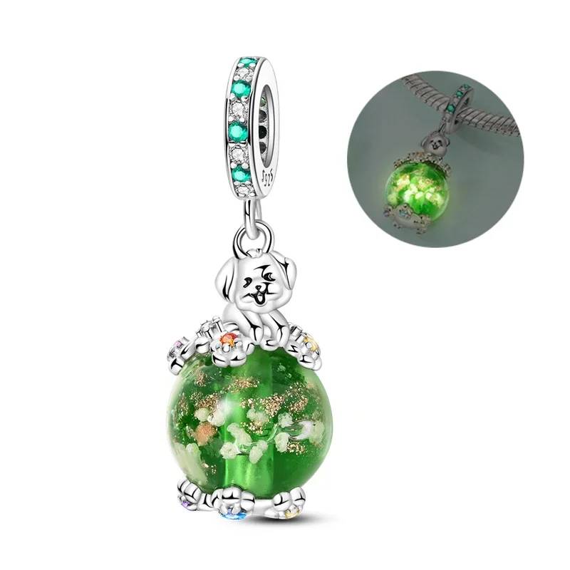Charms do bransoletek ze srebra 925 – zawieszki wróżka, kot, sowa Srebrny