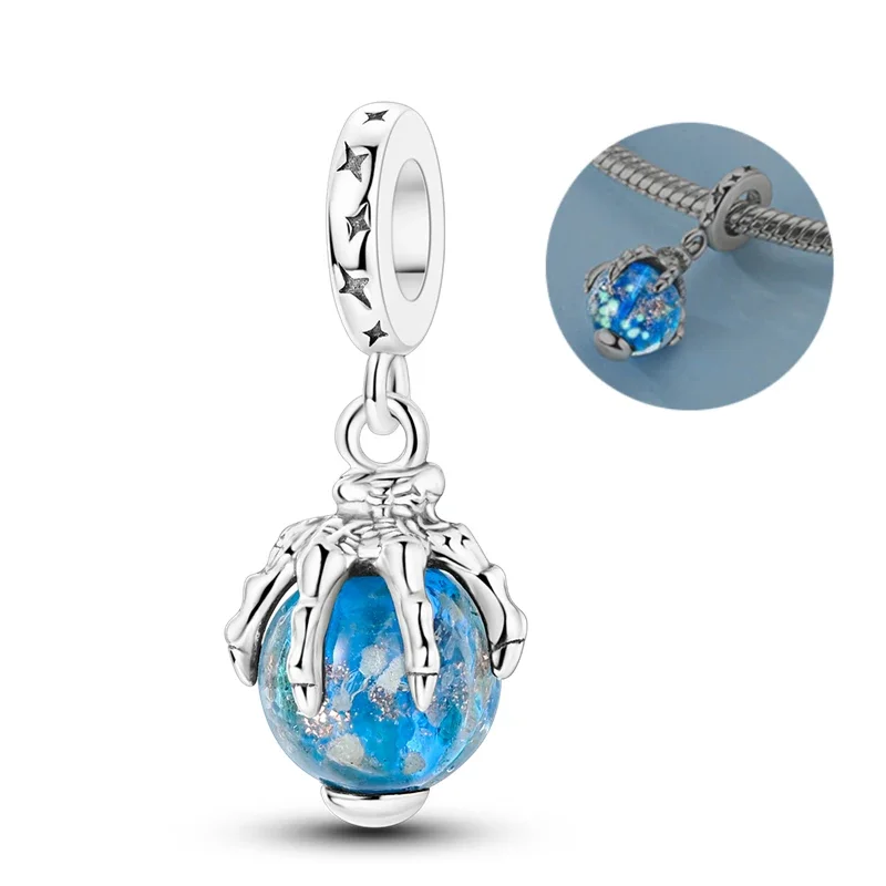 Charms do bransoletek ze srebra 925 – zawieszki wróżka, kot, sowa Złoto