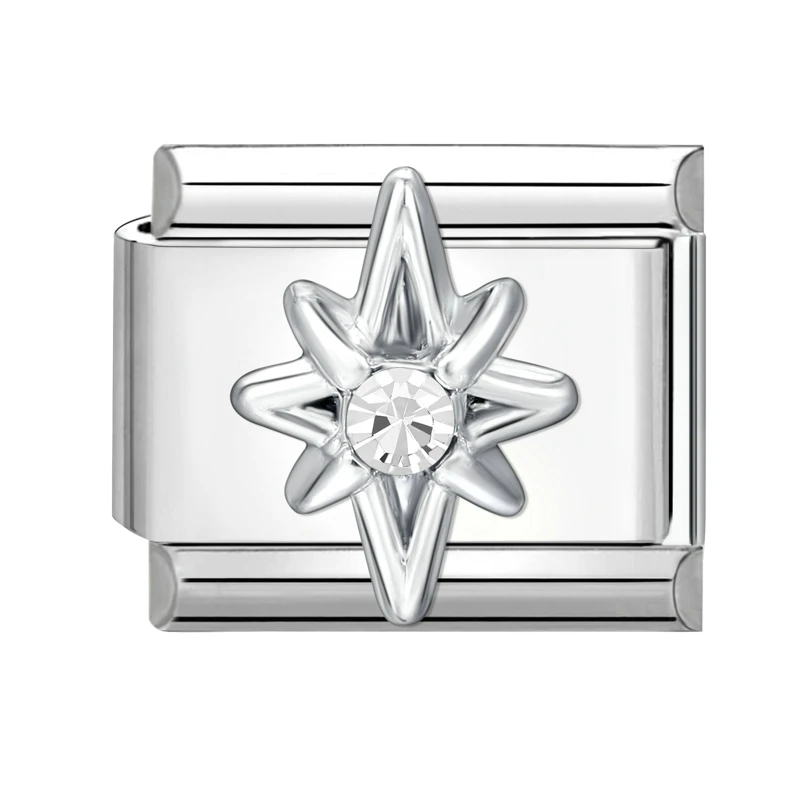 Charms włoski kot na tle nocnego nieba - do bransoletki 9 mm Kolor różowego złota