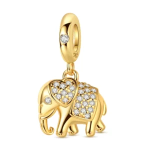 Charms zawieszka srebro 925 do bransoletki damskiej Beżowy