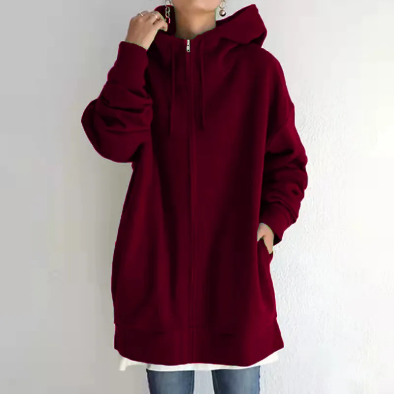 Ciepła bluza oversize z kapturem i kołnierzem wiązanym Beżowy