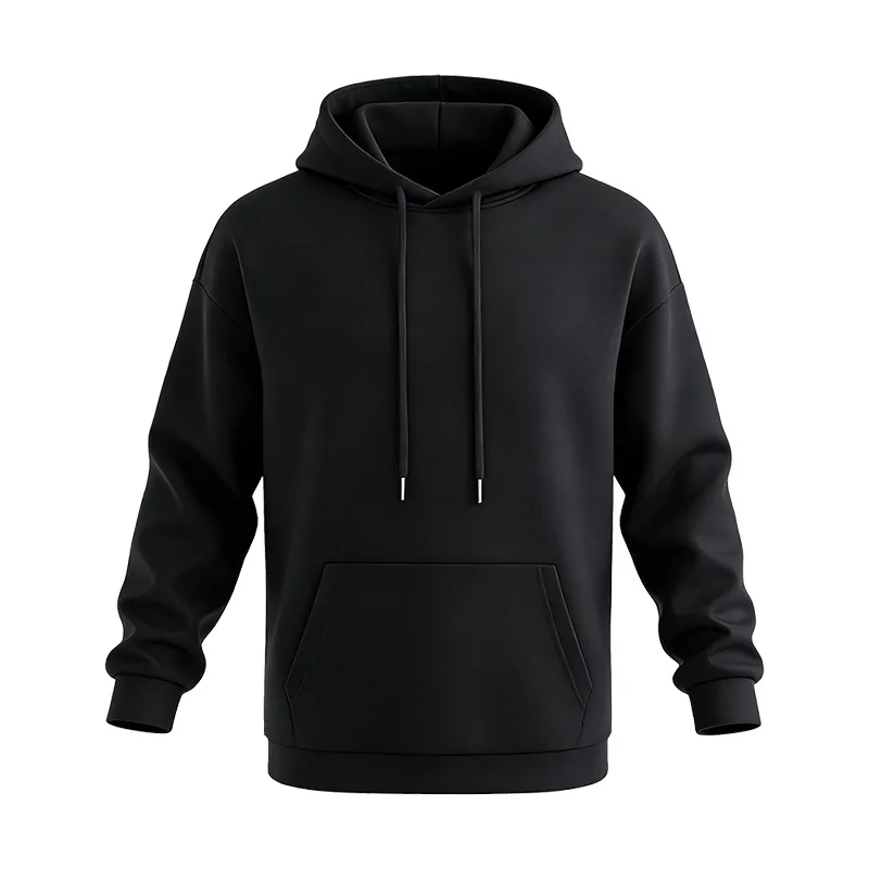 Ciepła Bluza Unisex z Podszewką z Polaru Czarny