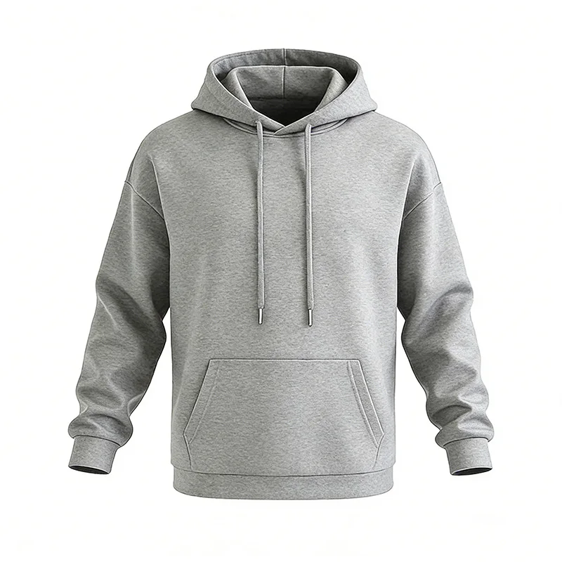 Ciepła Bluza Unisex z Podszewką z Polaru Szary
