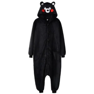 Ciepły kombinezon kigurumi onesie dla dorosłych Fuksja